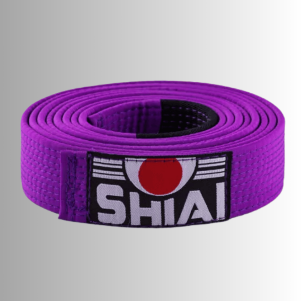 Producto - cinturon faixa shiai 6 costuras jiu jitsu bjj violeta roxa A3