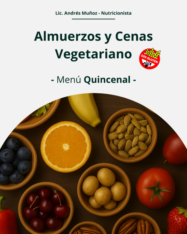 Producto - Menú Primaveral Quincenal Vegetariano Sin TACC -