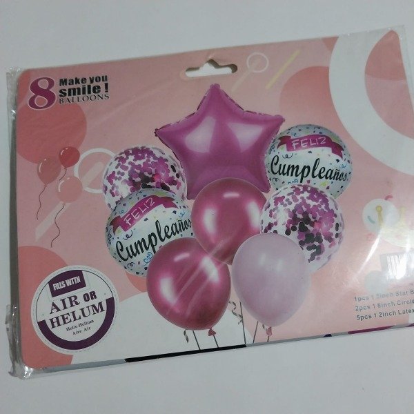 Producto - 1Globos Estrella + 7 Globos latex