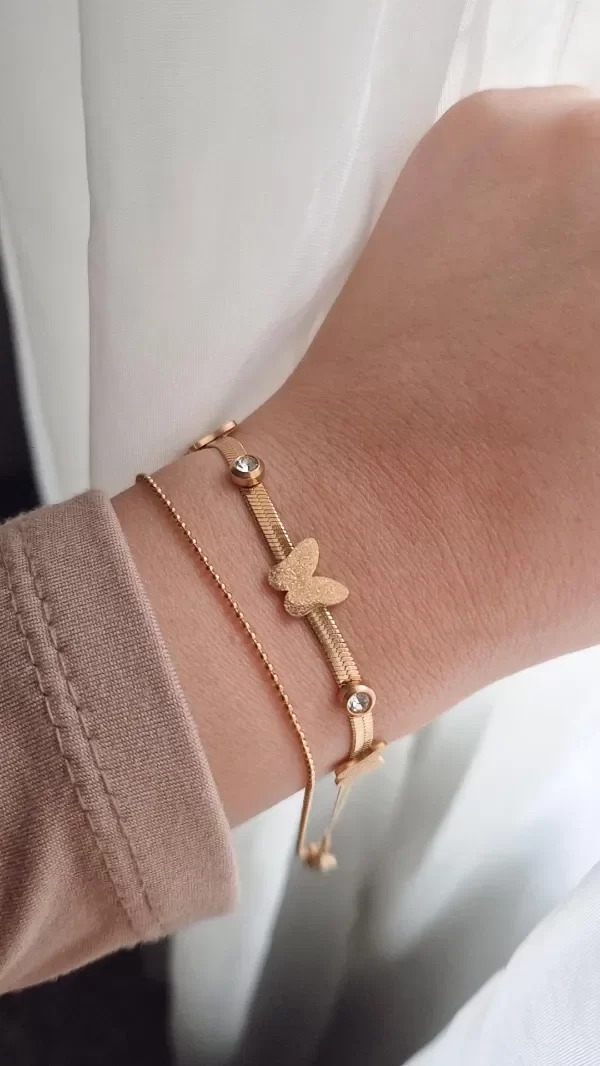 Producto - Pulsera doble AD triple mariposa y susanitos