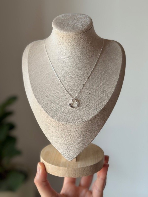 Producto - Cadena con dije pasante de corazón 42+3 cm