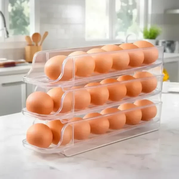 Producto - Porta Huevo 3 Niveles Deslizante Organizador Huevos Huevera