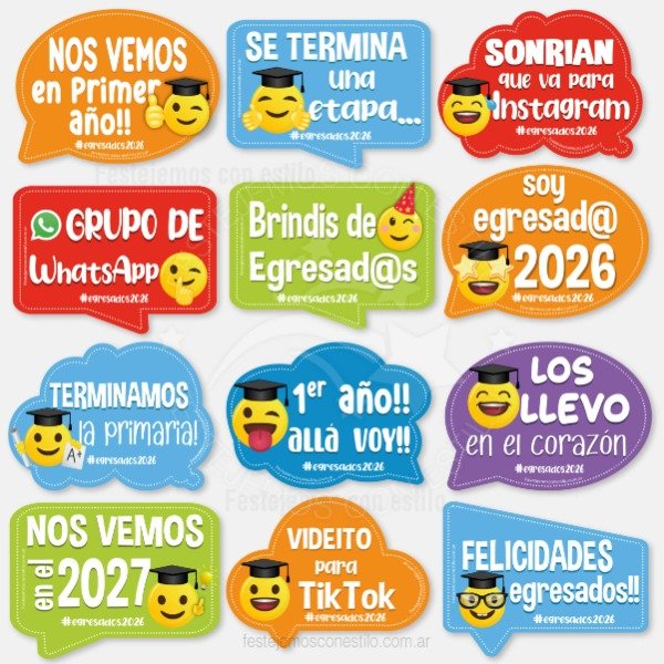 Producto - Photo Props Imprimible Egresados Primaria - 2