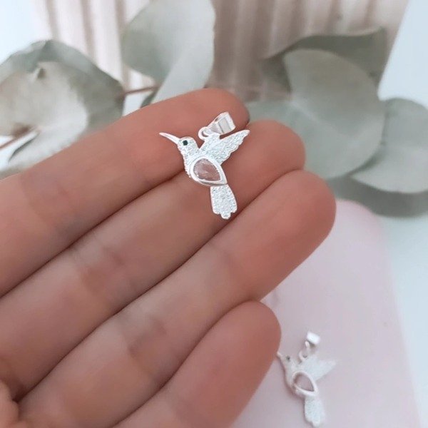 Producto - DIJE COLIBRÍ ROSA CUBIC cod 12.3