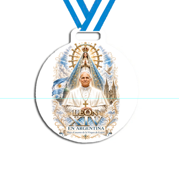 Producto - Medalla Plastica Personalizada visita Papa León XIV #21 - 4