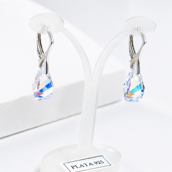 Producto - Aros Gota Helix Cristal Swarovski