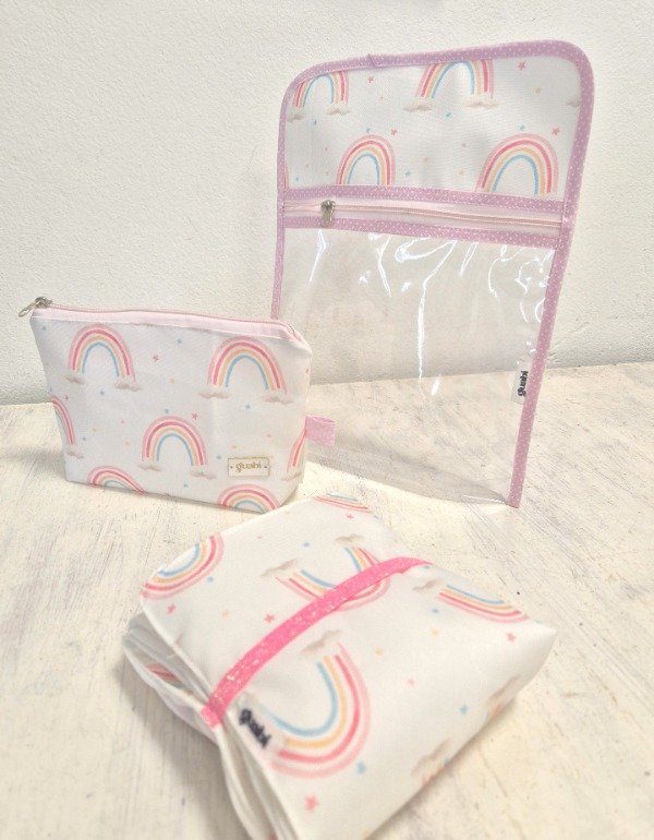 Producto - Cambiador Pocket + Nec. Chico + Sobre baby -Arcoiris