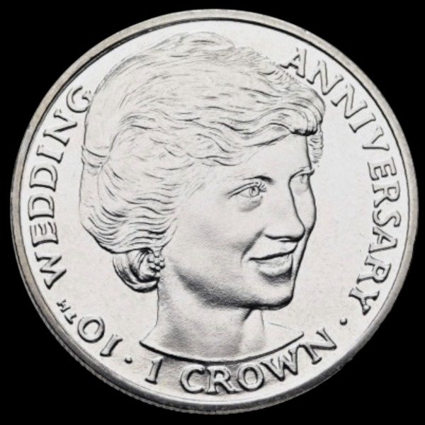 Producto - Gibraltar 1991 1 Crown "10 Años de Casamiento"