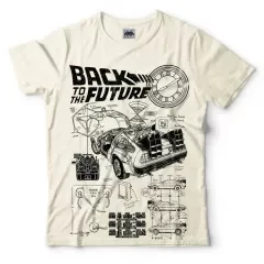 Producto - Remera Plano DeLorean Blueprint  Volver al Futuro (VOLVERFUTUREAD4)