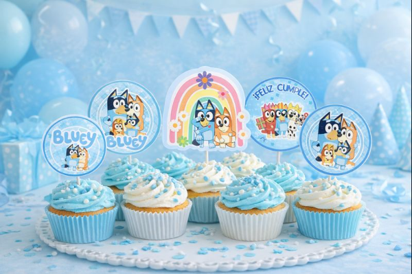 Producto - PDF Toppers cupcakes "Bluey"
