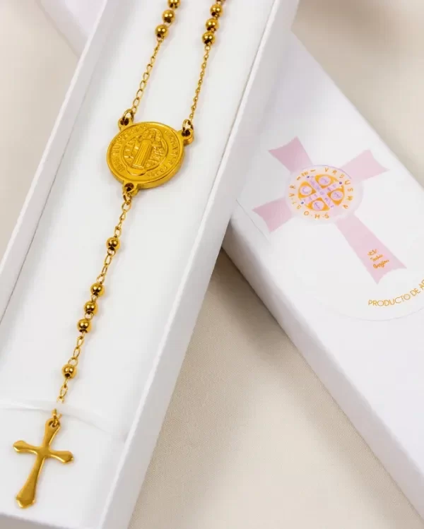 Producto - Rosario Acero Dorado David - 0