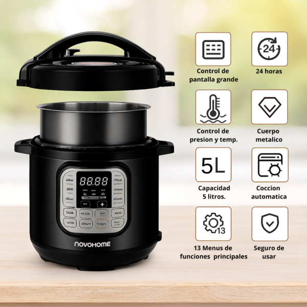 Producto - Olla A Presión -Digital -Multifunción -5 Lts -Novohome(NH-OM900) - 2