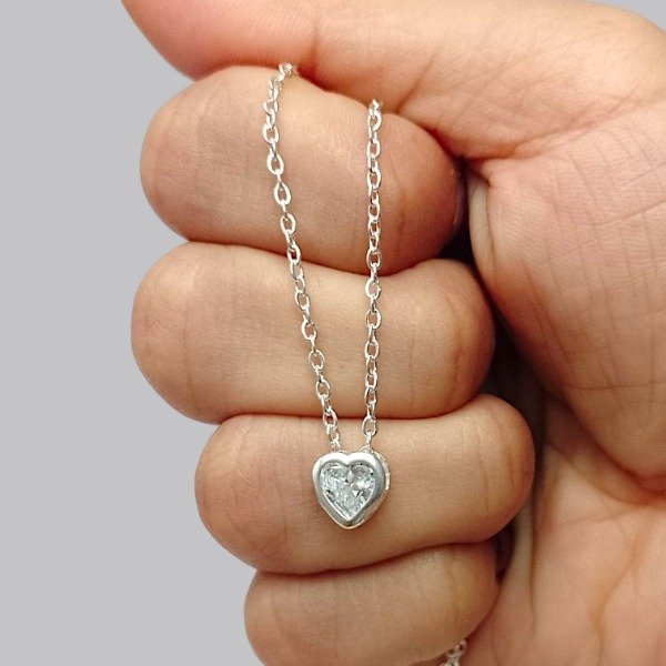 Producto - Collar dije corazón 45cm AB 70077