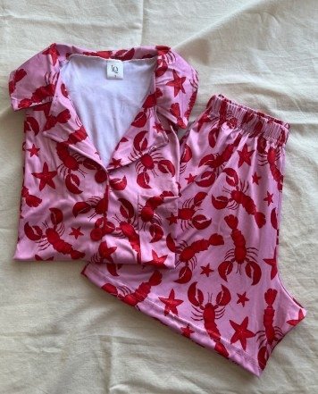 Producto - Pijama corto Camisero langostinos rosa Talle 3