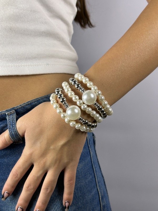 Producto - SET DE 5 PULSERAS DE PERLAS 1105