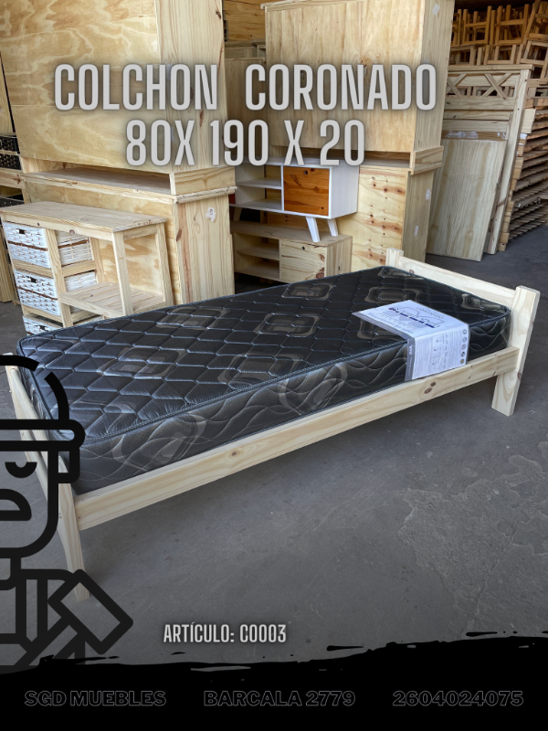 Producto - COLCHON ESPUMA CORONADO 80X20