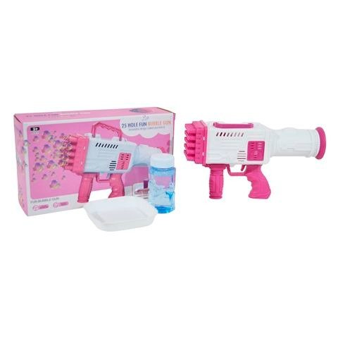 Producto - BURBUJERO PISTOLA A PILA EN CAJA 21X12X6CM