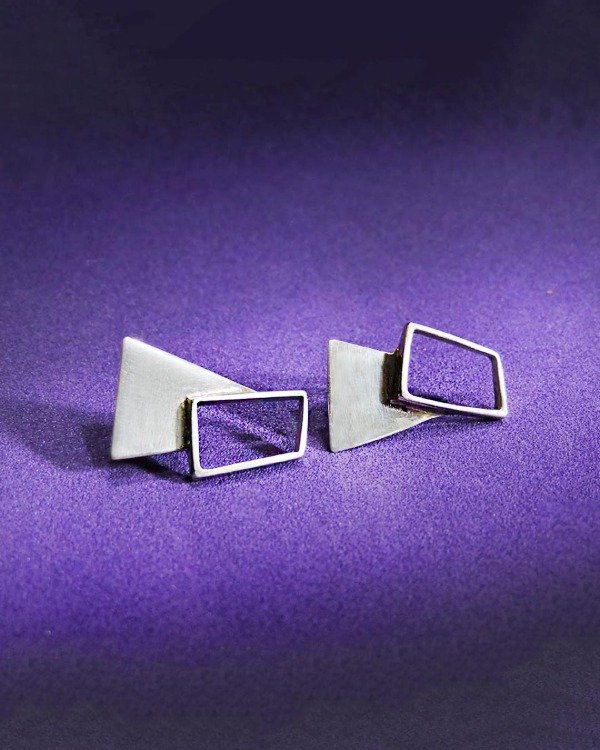 Producto - AR 636 - Aros de Plata 925 - Diseño Artesanal - Abstractos