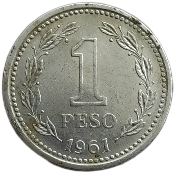 Producto - Argentina 1 Peso 1961 CJ#256 Fecha Escasa!! -VF