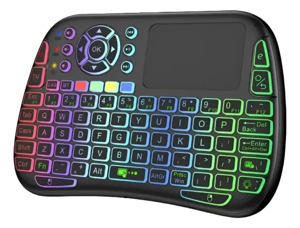 Producto - Mini Teclado Rgb Recargable Usb Wireless 2.4g Pc Tv Notebook