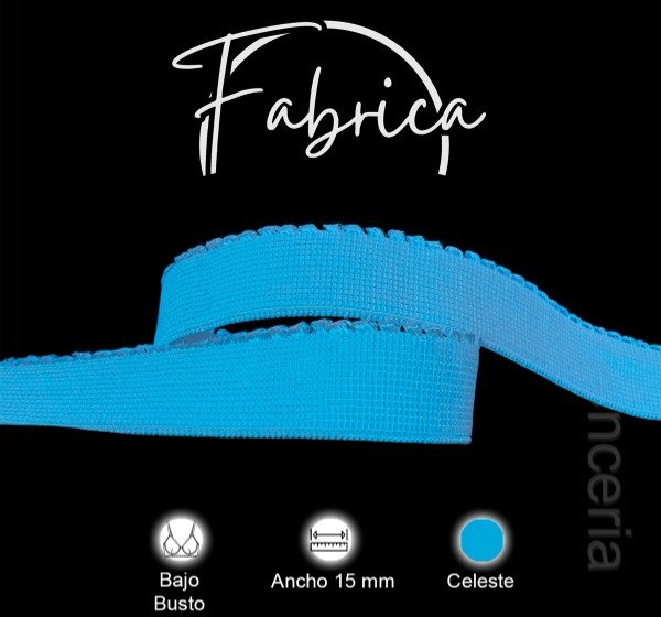 Producto - Bajo busto Picos Celeste 15mm nylon (1 metro)