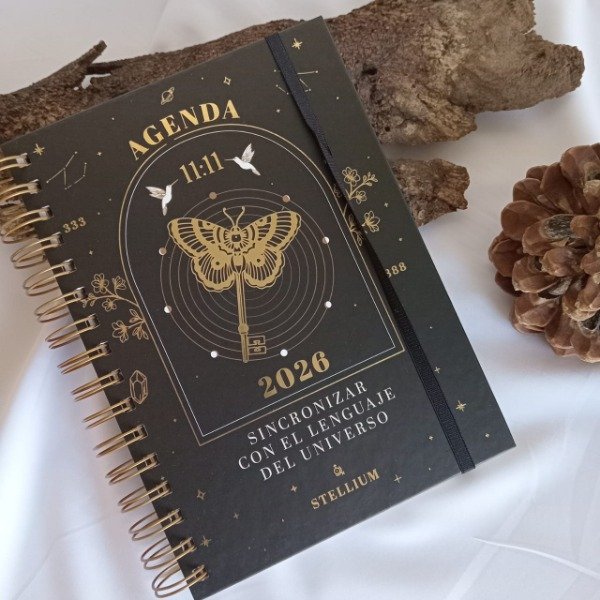Producto - Agenda 11:11 Tapa negra y dorada