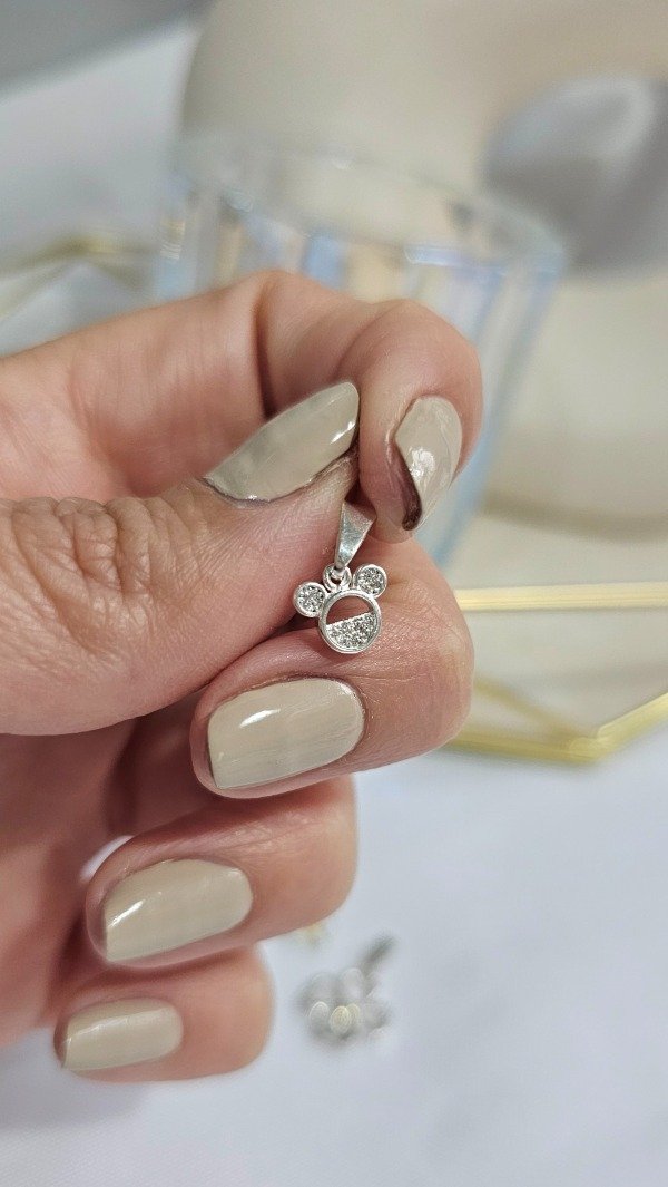 Producto - Dije mickey micropave 0,7cm. Plata