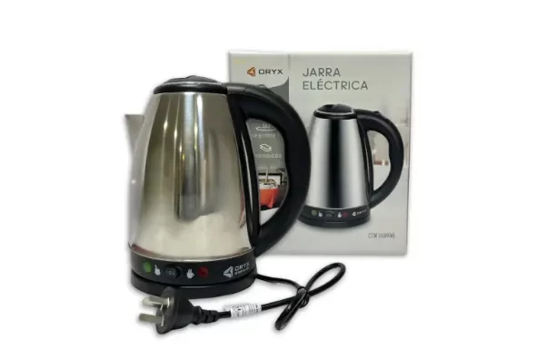 Producto - Pava Eléctrica Corte Mate Y Café 2 Lts Acero Inoxidable