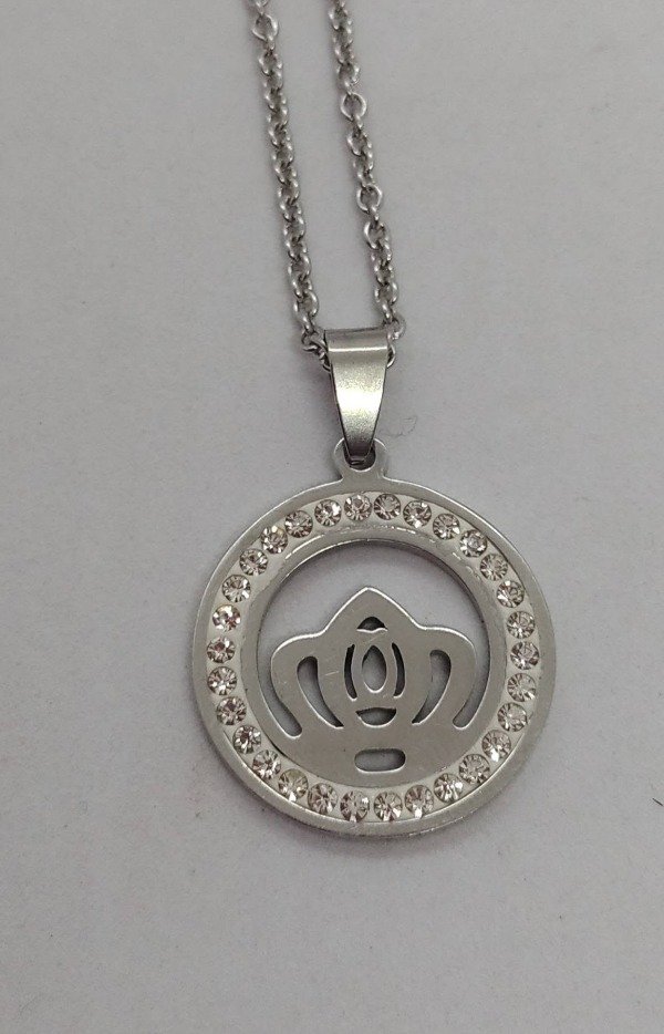 Producto - Medalla circular con strass - 0
