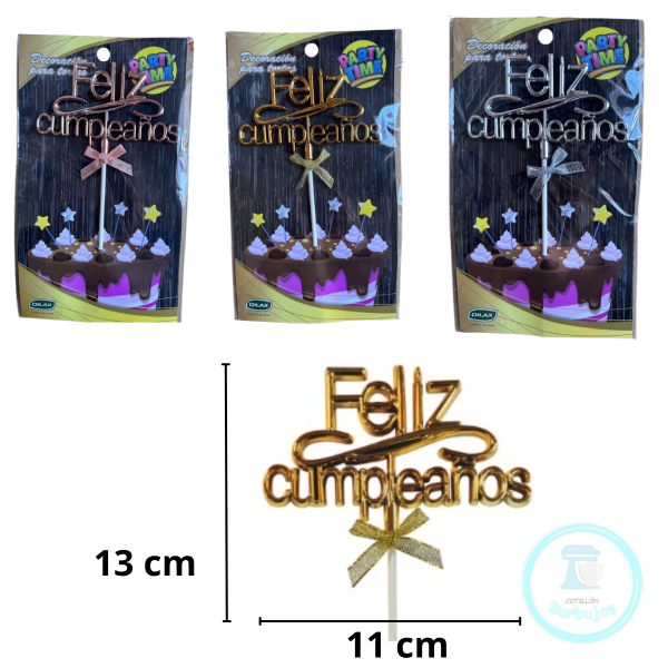 Producto - Cartel Feliz Cumple plástico x 1