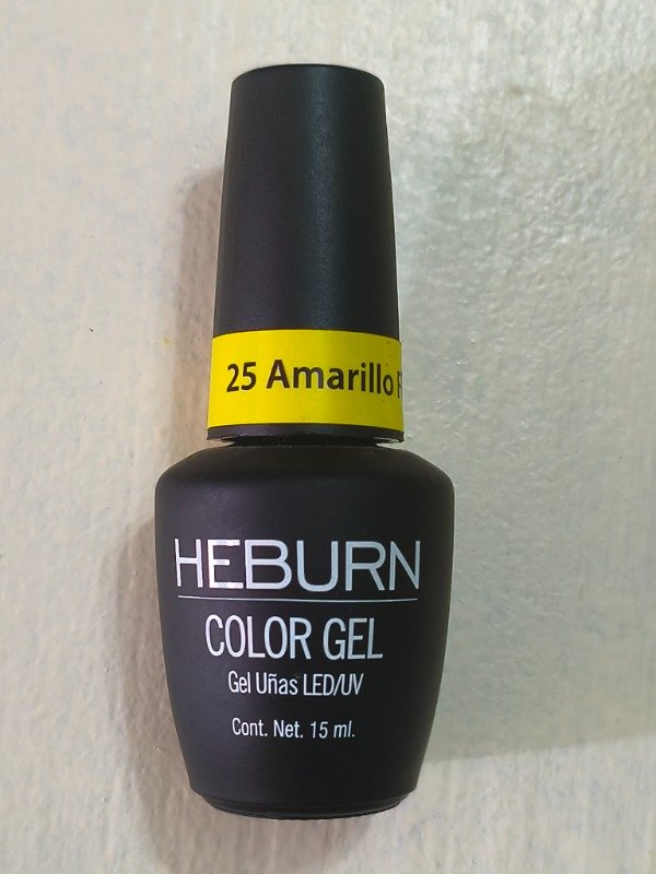 Producto - Esmalte semipermanente Heburn Amarillo fluo
