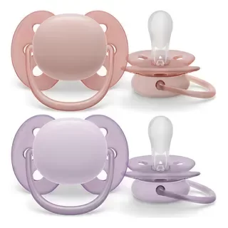 Producto - SET X2 CHUPETE PHILIPS AVENT 0-6M ULTRA SOFT LISO (NENA/NENE)
