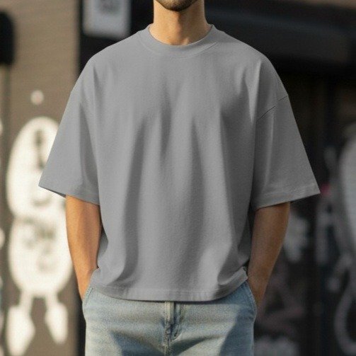 Producto - REMERA BOXY - GRIS TOPO