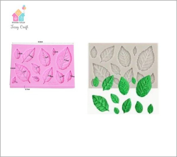 Producto - Molde Silicona - Hojas x 12