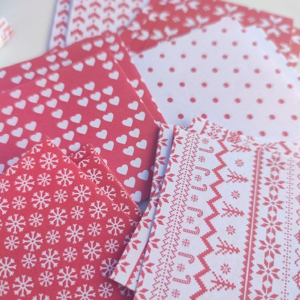 Producto - Minis Rojos navideños 90 papeles 6,5x6,5 cm Simple Faz
