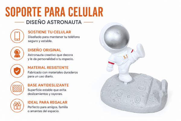 Producto - Soporte para celular astronauta