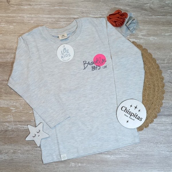 Producto - Remera de algodón mangas largas Luz de Estrellita T:6 C:Gris