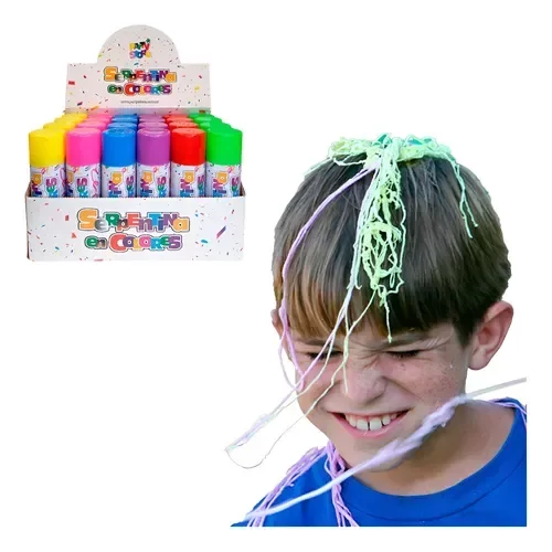 Producto - 3 Serpentinas en Aerosol - Variedad en Colores