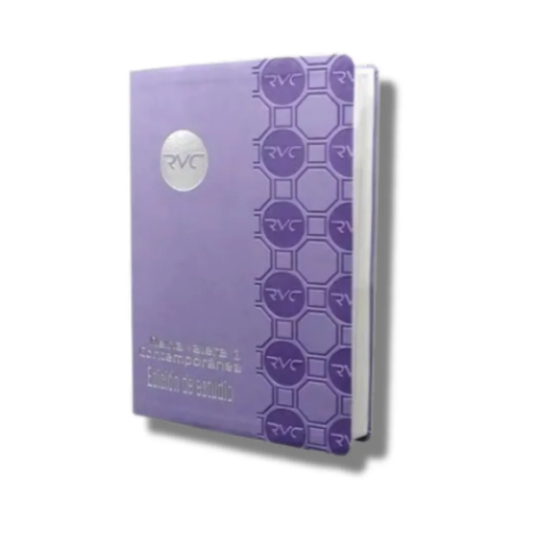 Producto - BIBLIA DE ESTUDIO ECO CUERO LILA REINA VALERA CONTEMPORÁNEA