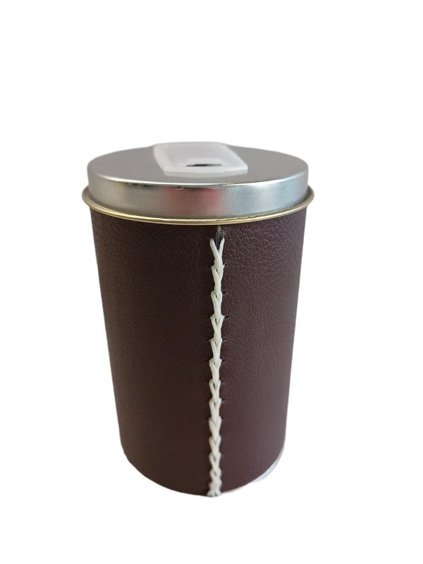 Producto - Lata yerbera marrón