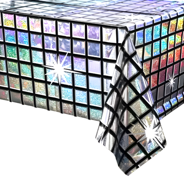 Producto - Mantel metalizado cuadrille Holografico