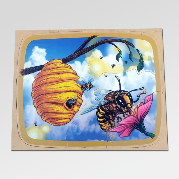 Producto - Rompecabezas de madera en capas PANAL - 20 x 25 cm