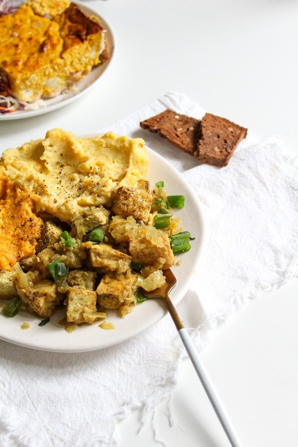 Producto - Pollo al verdeo con pure de batatas y zapallo