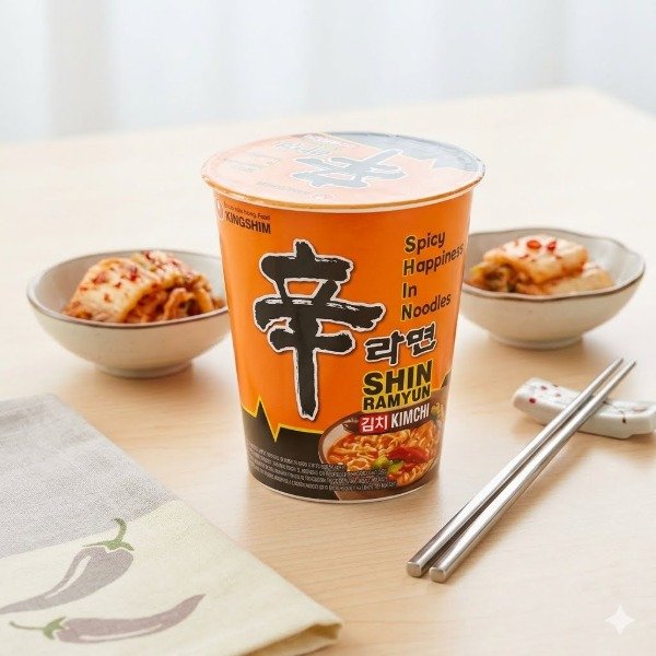 Producto - Ramen en Pote Shin Ramyun ver. Kimchi - Nongshim (75 gr)