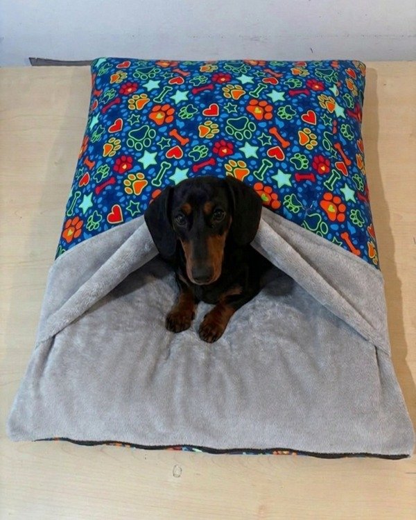 Producto - Bolsa de dormir con Colchon huellas azul