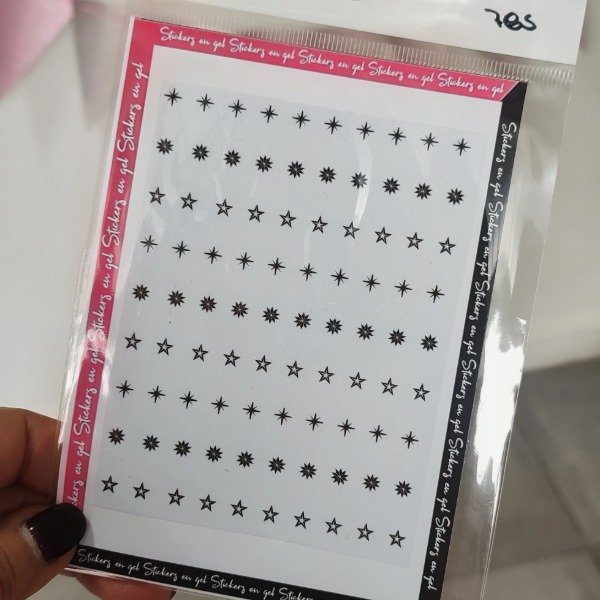 Producto - Stiker 785 estrellitas negras