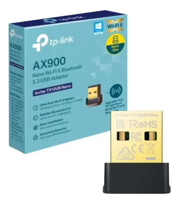 Producto - Placa Red Wifi y Bluetooth Usb Nano TP-Link Archer TX10UB