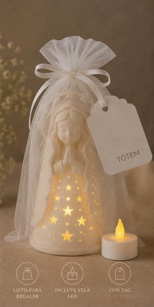 Producto - Pack Virgencita Tótem con vela led Souvenir - 2