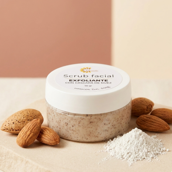 Producto - Scrub facial con cascara de nuez 50 gr