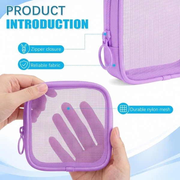 Producto - Mini neceser de malla cuadrado (4 colores) - 2